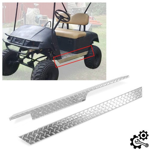 Aluminum Diamond Plate Rocker Panel Side Covers for EZGO TXT Golf Cart 1994-2013