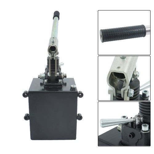 Hydraulic Piston Hand Pump 2.7 Cid 5 Quart With Valve For Double Acting Cylinder