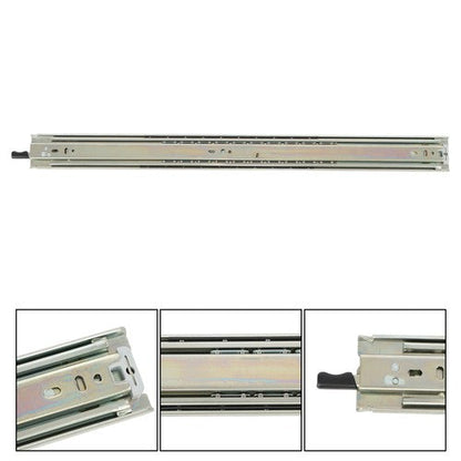 1 Pair of Locking Drawer Slides 24" Full Extension & Lock 150lbs Capacity