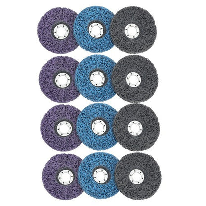 12 Pack: 4-1/2 x 7/8 Inch Diamond Grinding Discs Set 3 Colors for Angle Grinder