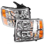 Left+Right Side Headlights For Chevy Silverado1500 2500 3500 2007-2014 Headlamps