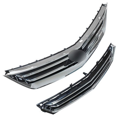 2PCS Black Front Upper & Lower Grille For Chevrolet Impala 2014-2020 Chrome New