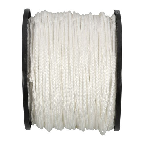1/8 inch White Dacron Polyester Rope - 500 Foot Spool | Solid Braid