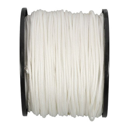 1/8 inch White Dacron Polyester Rope - 500 Foot Spool | Solid Braid