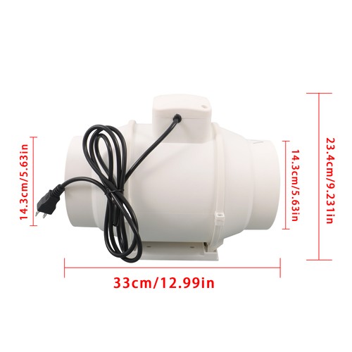 6 Inch Inline Duct Fan - 400 CFM Ventilation Exhaust Fan for Duct Vent Bathroom