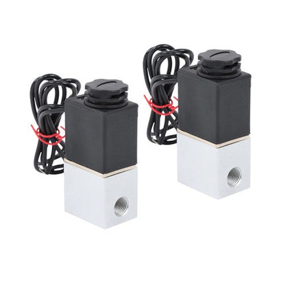 2PCS 1/4" Fast Response Electric Air Water Solenoid Valve 12V DC Normally Closed