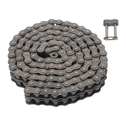 #80-2 Duplex Double Strand Roller Chain x 10 feet + 2 Connecting Links