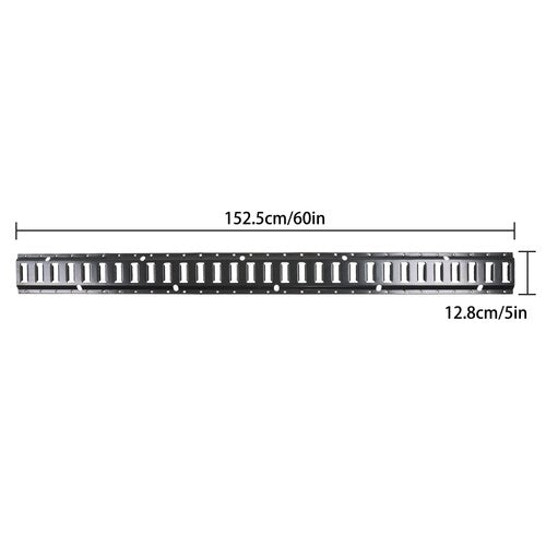 Heavy Duty 6 Pack 5FT E Track Rails Carbon Steel Black Powder Coated Universal