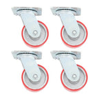 4"X 2" Heavy Duty Casters - Polyurethane Caster with Capacity up to 2800 LBS