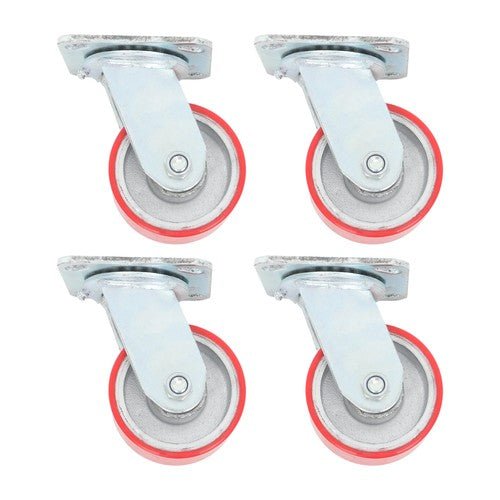 4"X 2" Heavy Duty Casters - Polyurethane Caster with Capacity up to 2800 LBS