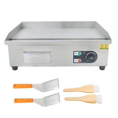 Commercial Electric Griddle 1600W 22" Stainless Steel Flat Grill 50-300℃
