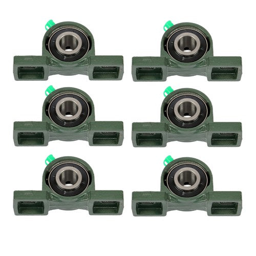 6× UCP204-12 Pillow Block Mounted Ball Bearing 3/4" Bore Cast Iron Base