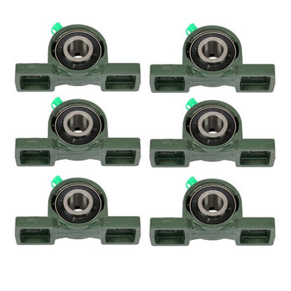 6× UCP204-12 Pillow Block Mounted Ball Bearing 3/4" Bore Cast Iron Base