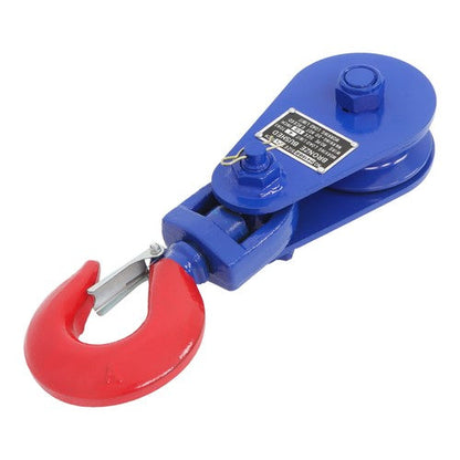 8800 Lbs Snatch Block with Swivel Shackle, 4.5" Sheave, 1/2" Wire Rope