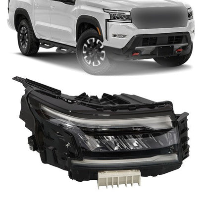 Clear Full LED Passenger Black For Nissan Frontier 2022-2024 Headlight Headlamp