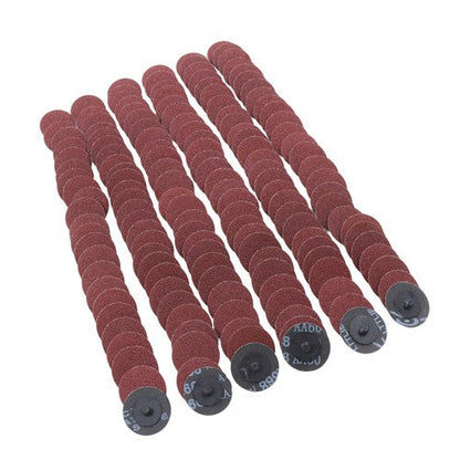 150 Pcs 2 Inch Torque Sanding Discs 60 Grit Roll Lock Die Grinder Sanding Discs