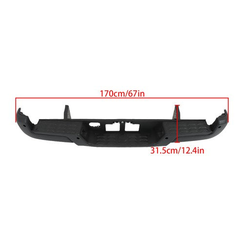 Rear Step Bumper Assembly With Sensor Holes Black For Toyota Tacoma 2016-2023