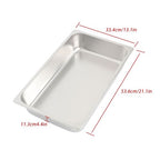Restaurant Steam Table Pans 2 Pack Full Size 4 Inch Deep Thickened with Lid