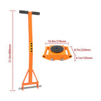 4 Pcs Machinery Skates Dolly With Handle 360�� Rotation 6T/13200Lbs Heavy Duty