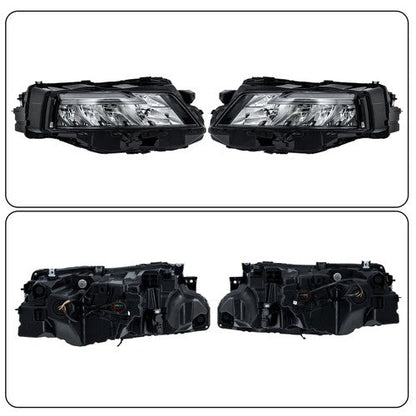 LH+RH Side Black Housing For Nissan Rogue 2021-2023 Headlights Replacement LED