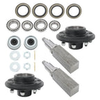 2 Sets For 8-lug 6.5" Trailer Hub Kit and Square #42 Spindles-8 Pieces/set