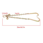 Working Load 7100lbs Double Limb Hook Chain 3/8in*2ft G80 Chain 15IN J Hooks