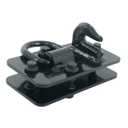 2 Pack Tractor Bucket Hooks with Tie down Ring, Grade 70 Forged Steel Black