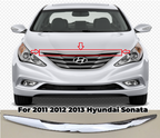 Upper Front Hood Moulding Trim Molding For 2011-2013 Hyundai Sonata Sedan Chrome