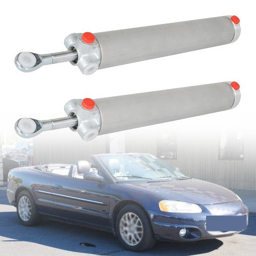 Silver 2x Convertible Top Hydraulic Cylinder fit for Chrysler Sebring 1996 -2006