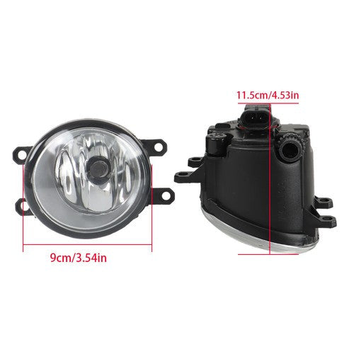 Headlights Black Fog Lights+Switch Kit For 10-11 Toyota Camry SE Left+Right Side
