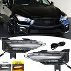 Bumper LED Fog Lights Lamps Turn Signal Pair for 2014-2020 for Infiniti Q50