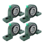 4 Pcs UCP208-24 Pillow Block Bearing Solid Base 1-1/2" Bore Self-Aligning