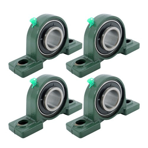 4 Pcs UCP208-24 Pillow Block Bearing Solid Base 1-1/2" Bore Self-Aligning