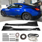 Fits 2022-2024 Toyota GR86 Subaru BRZ TRD Style Black Side Skirts (ABS)