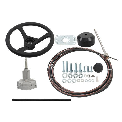 16Ft Boat Rotary Steering System Outboard Kit SS13716 for Waterborne Vehicles