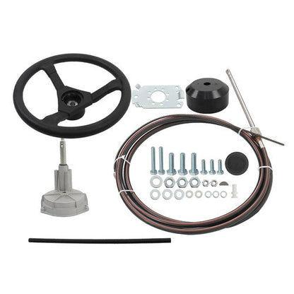 16Ft Boat Rotary Steering System Outboard Kit SS13716 for Waterborne Vehicles