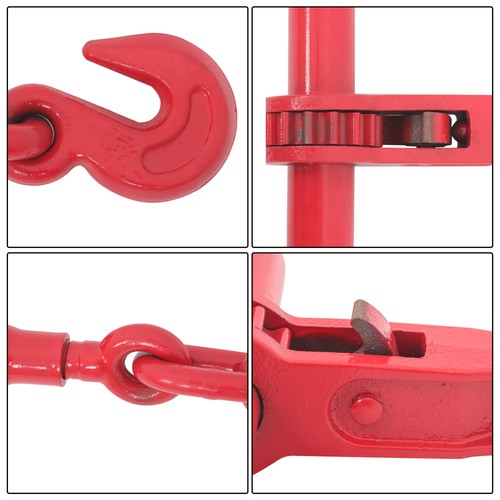 Chain and Bundle Kit Steel Red 3/8in-1/2in×10ft G80 Width 24-31in Steel 9215lbs