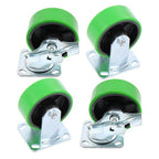 4 sets of 5' heavy-duty casters 2 side brakes and 2 straight wheels 4000lbs