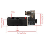 5 Way 1/8" Solenoid Valve Pneumatic Air Control 24 VDC Coil v dc