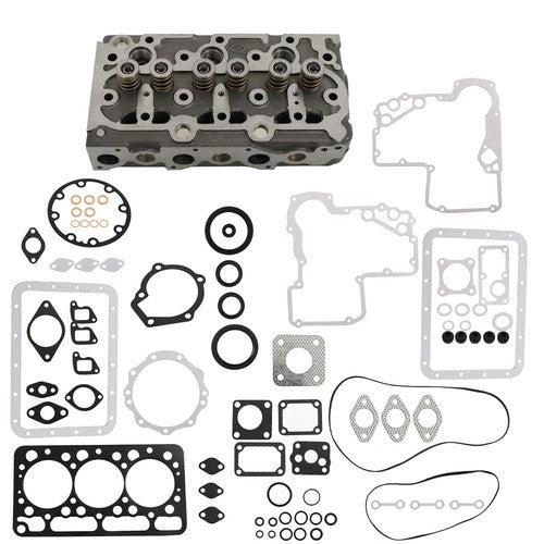New Complete Cylinder Head w/Valves & Full Gasket Set Fit For Kubota D950 Engine