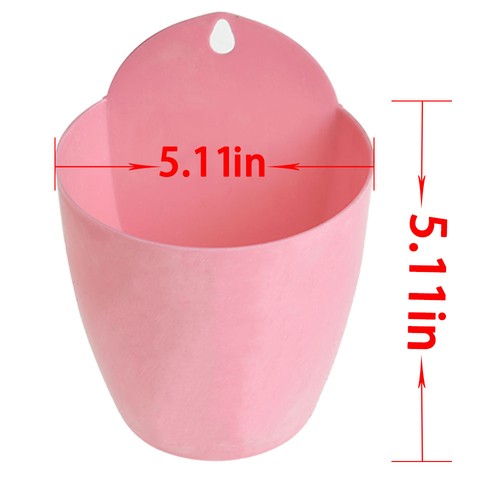 Pink Self-Watering Plant Flower Pot Wall Hanging Plastic Planter Garden 7 Pack