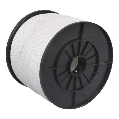1/8 Inch Hollow Braid Polypro Rope 1000FT 350 Pounds Tensile Strength White