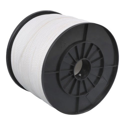 1/8 Inch Hollow Braid Polypro Rope 1000FT 350 Pounds Tensile Strength White