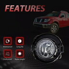 Fog Lights W/Bracket + Harness + Clip Fit Nissan Frontier 10-19 & Xterra 05-15