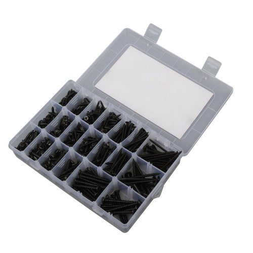 485 Pack Black wood screws kits with 20 different sizes #6, #8, #10 For Wood