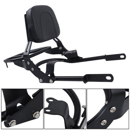 For Bonneville T100 T120/Black 2016-2024 Backrest Sissy Bar w/ Luggage Rack USA