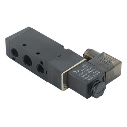 3/8'' 5 Port, 2 Position Pneumatic Solenoid Valve, 110V AC Coil, Air Return
