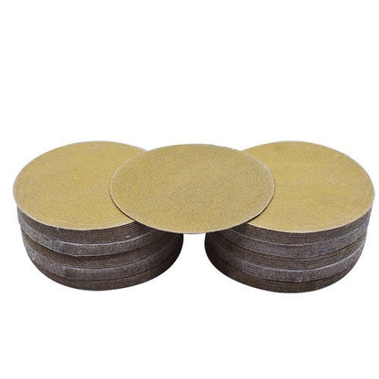 100 Pack 5" Hook Loop Pads Sanding Disc NO-Hole Flocking Sandpaper Grit 60-320