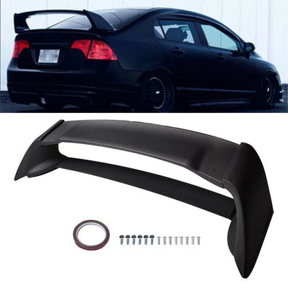 For Honda Civic Sedan 2006-2011 Rear Trunk Spoiler Wing Assembly Matte Black