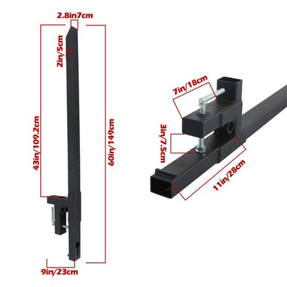 60" Clamp on Pallet Forks 2000lbs for Loader Bucket Skidsteer Tractor